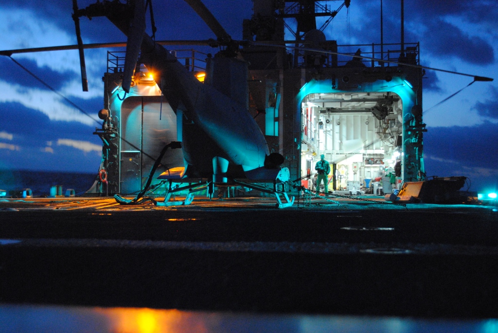 Shipboard Flights, FFG-40, USS Halyburton, MQ-8B, Fire Scout VUAS