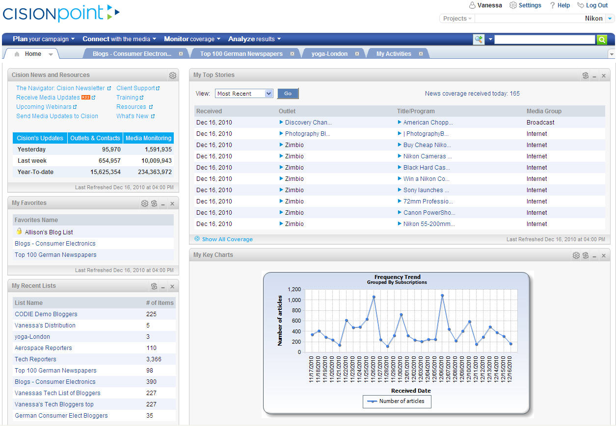 CisionPoint Home Page 