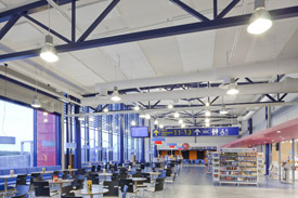 Terminaalirakennus on laajennuksen jälkeen 6000 neliömetrin suuruinen