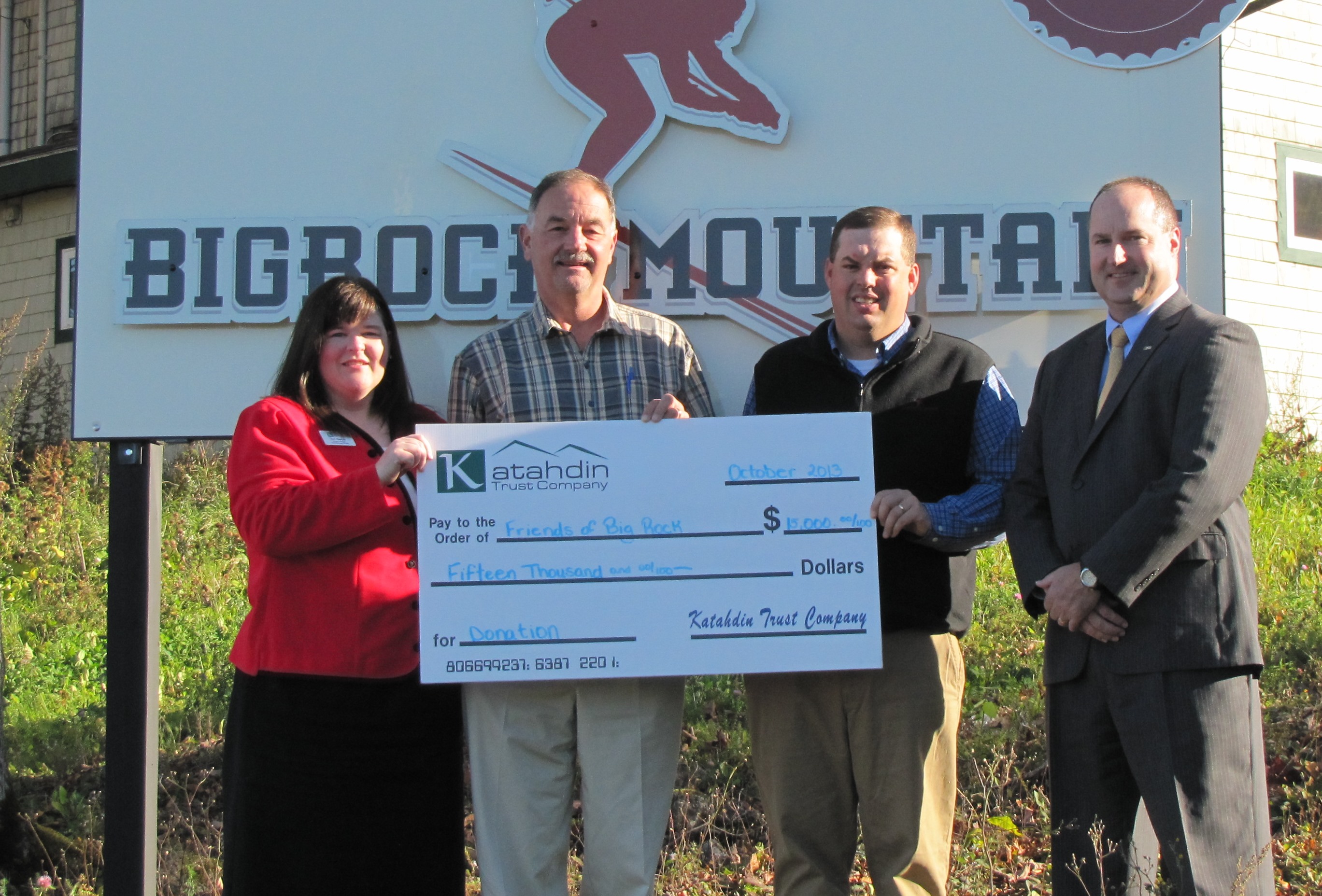 Katahdin Trust donates $15,000 to Bigrock