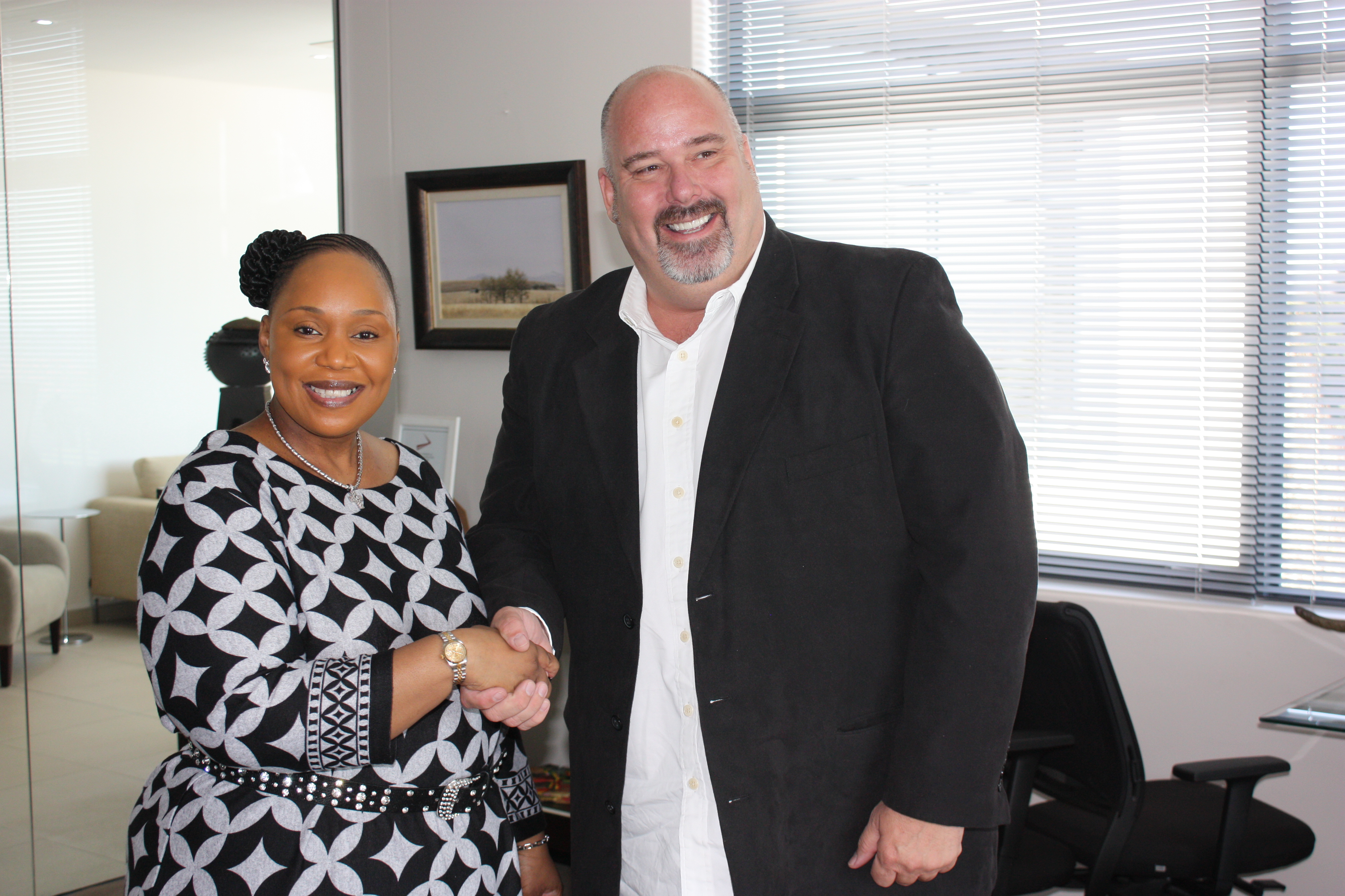 Sonono Khoza and ALLM CEO Daniel de Liege