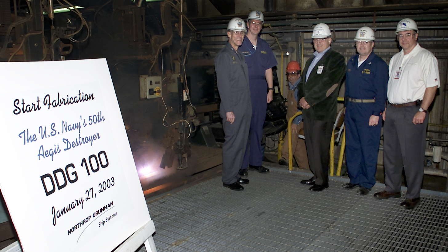 DDG 100 Construction Begins