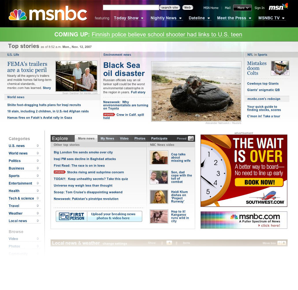 Msnbc.com launches newly designed website