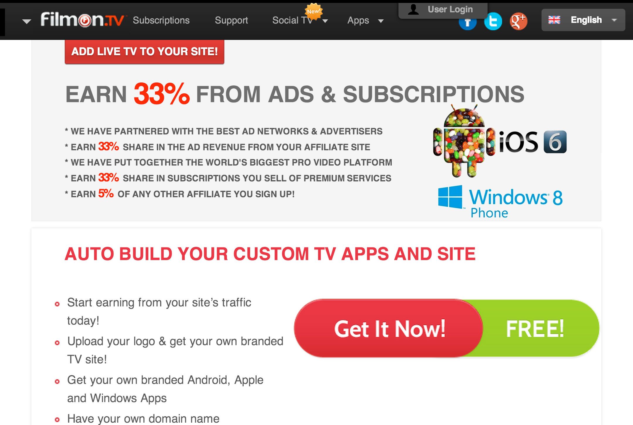FilmOn.TV Mobile Affiliates