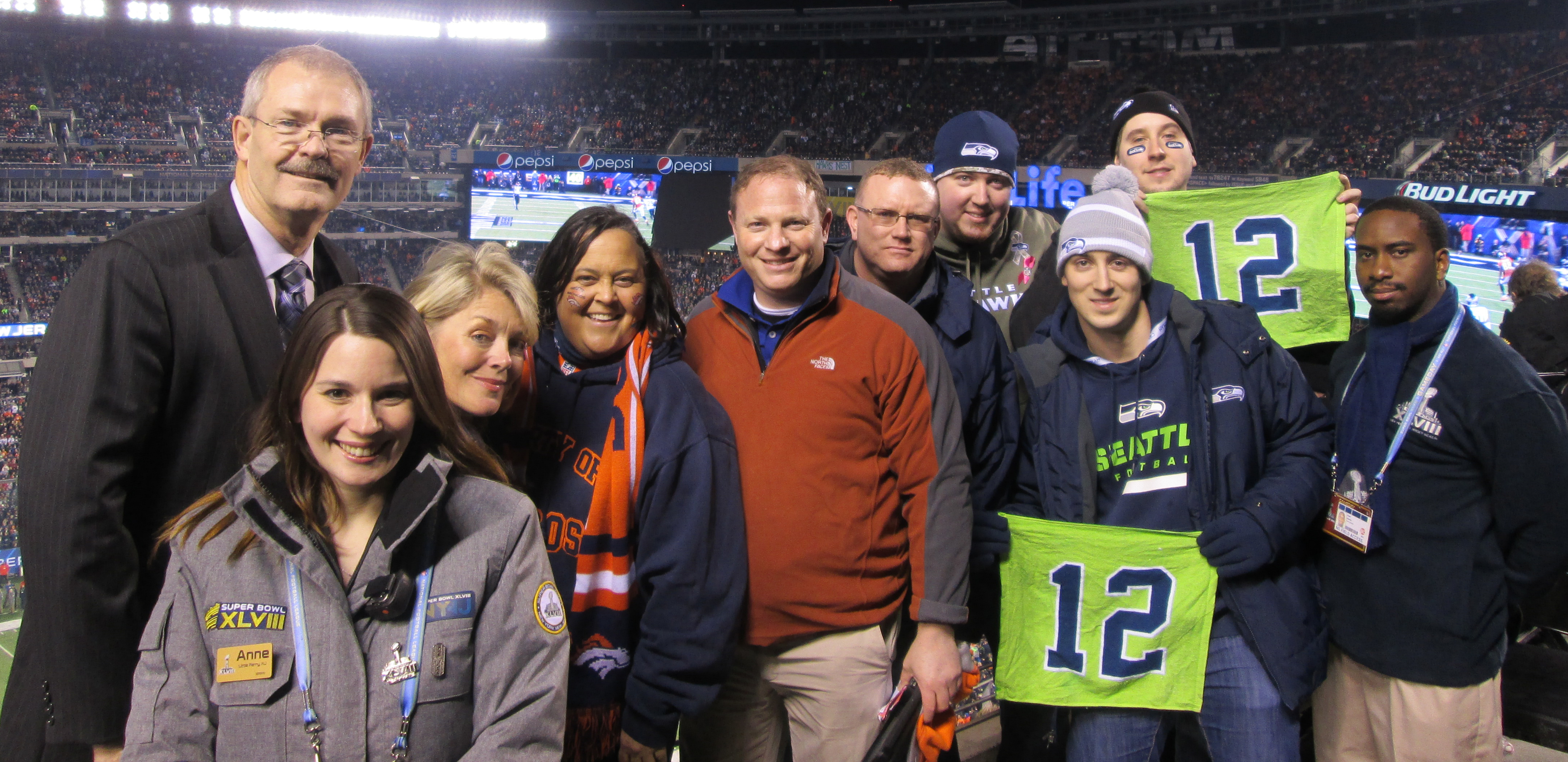 Partners in responsibility pose with the Designated Drivers for the Season from the Denver Broncos and Seattle Seahawks