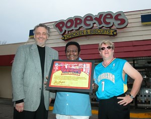 Fats Domino Receives Lifetime of Chicken Award