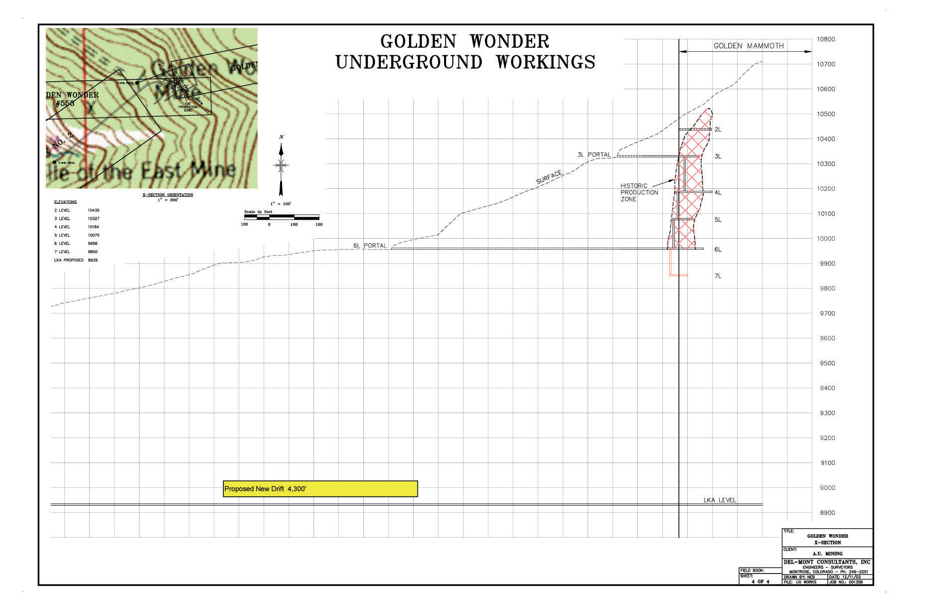 Golden Wonder Underground Workings
