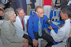 Larry King takes a heart screening test