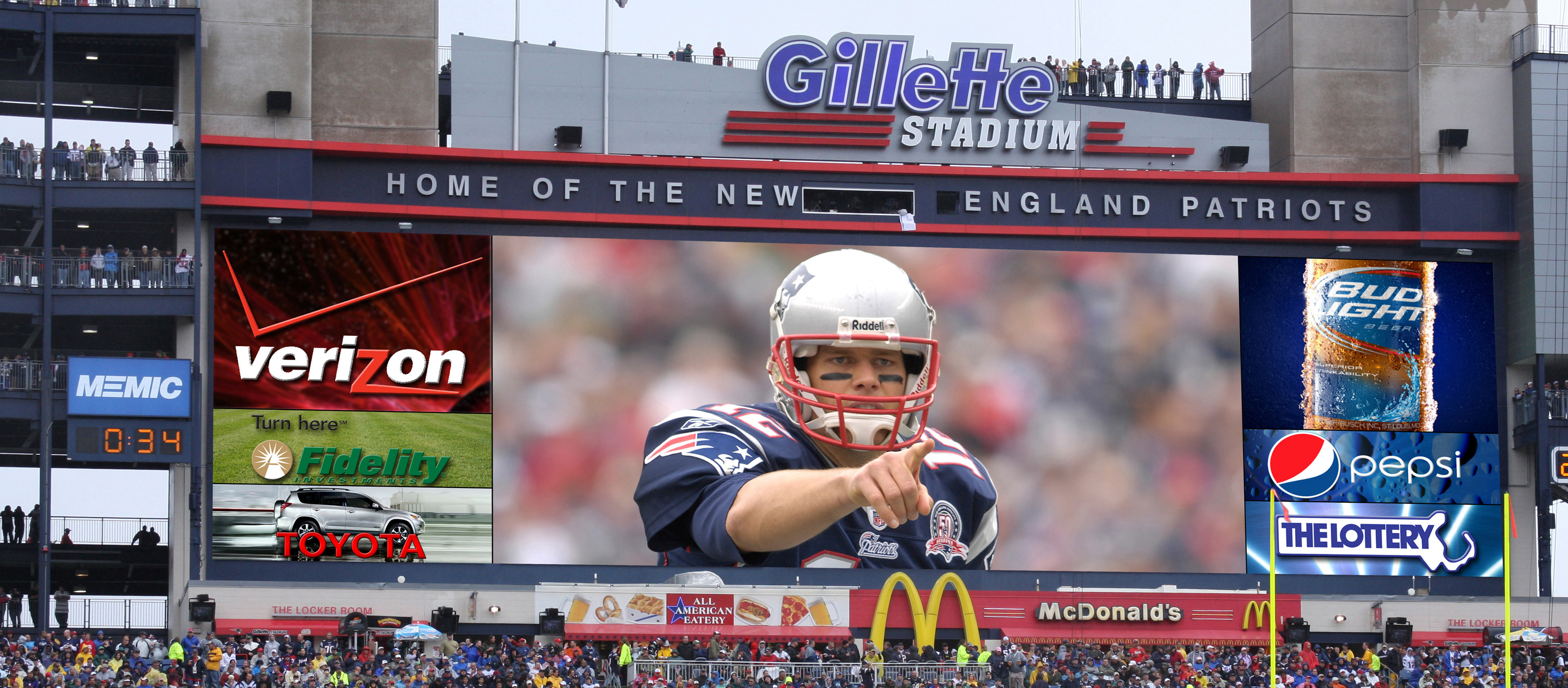 Daktronics to Provide High Definition Video Screens at Gillette Stadium