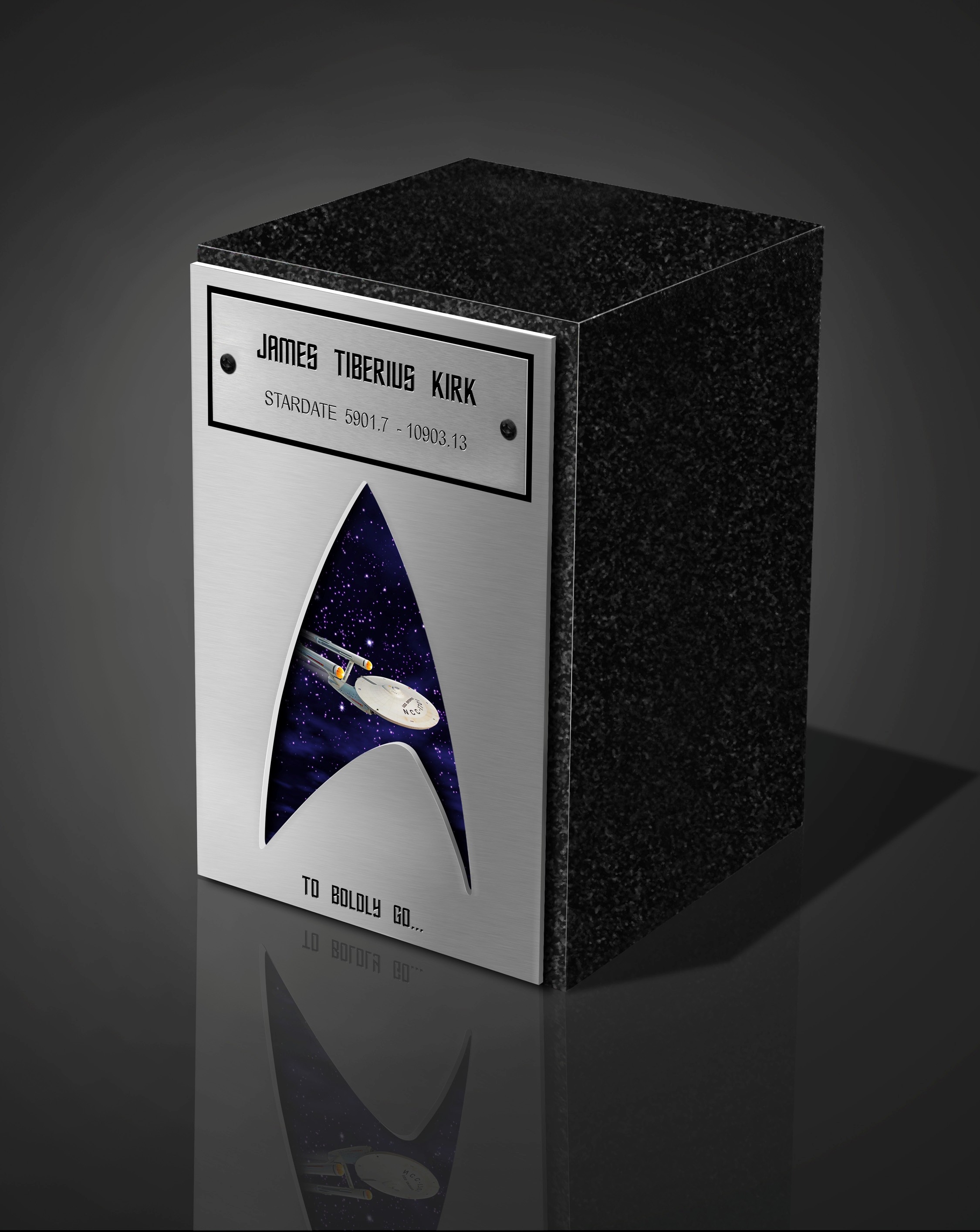 STAR TREK(TM) Cremation Urn -- TO BOLDLY GO 