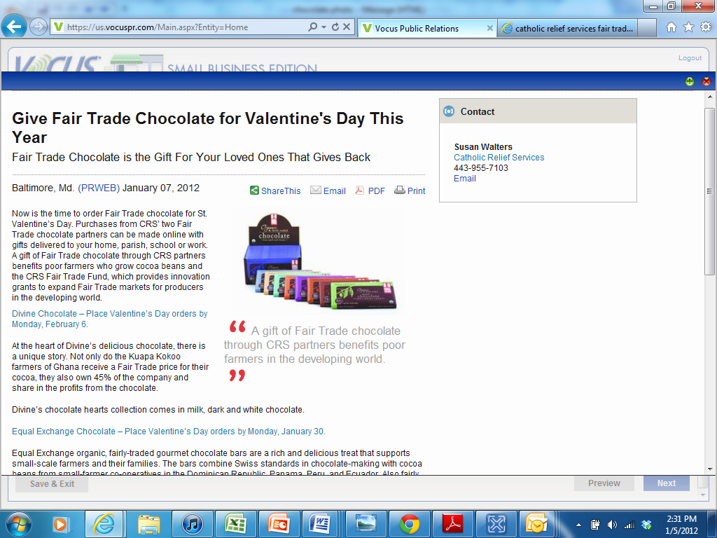 Fair Trade Chocolate