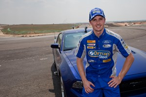 V8 Supercars driver Mark Winterbottom checks out Turn 11 at Circuit of The Americas