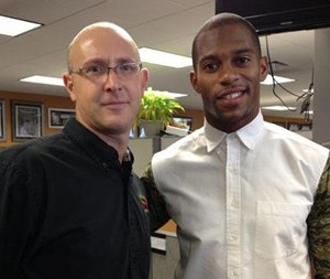 NY Giants Victor Cruz and The Meat House General Manager Craig Jacobson