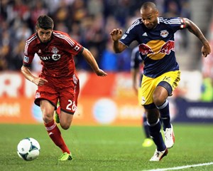 Thierry Henry and Mark Bloom