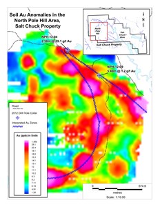 Soil Au Anomalies in the North Pole Hill Area