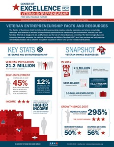 Center of Excellence for Veteran Entrepreneurship Infographic