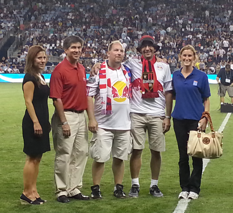 New York Redbull Designated Driver For the Season and Sweepstakes Winner Poses for Photo