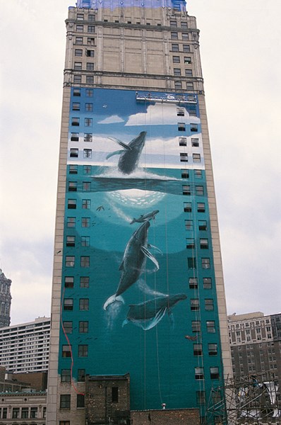 harpoon landmark whale mural