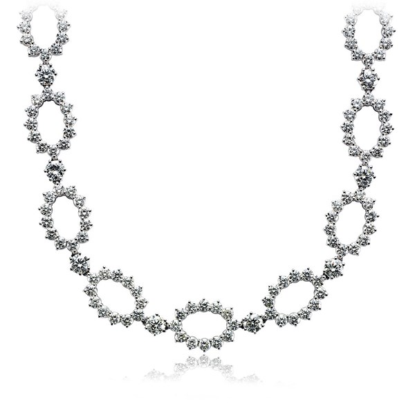 Blue Nile's Oval Design Diamond Necklace