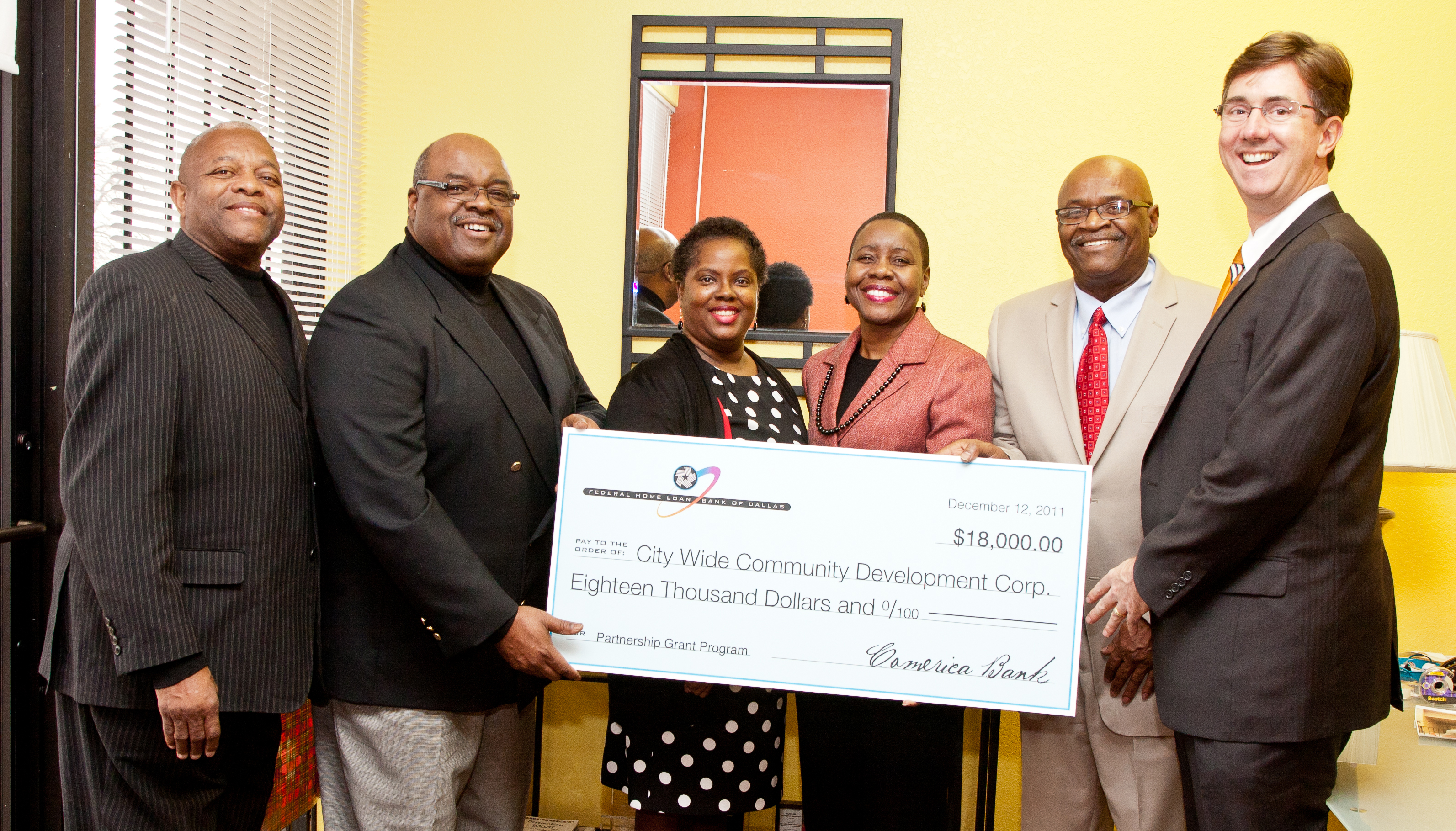 Comerica Bank and FHLB Dallas Award Partnership Grant to City Wide CDC