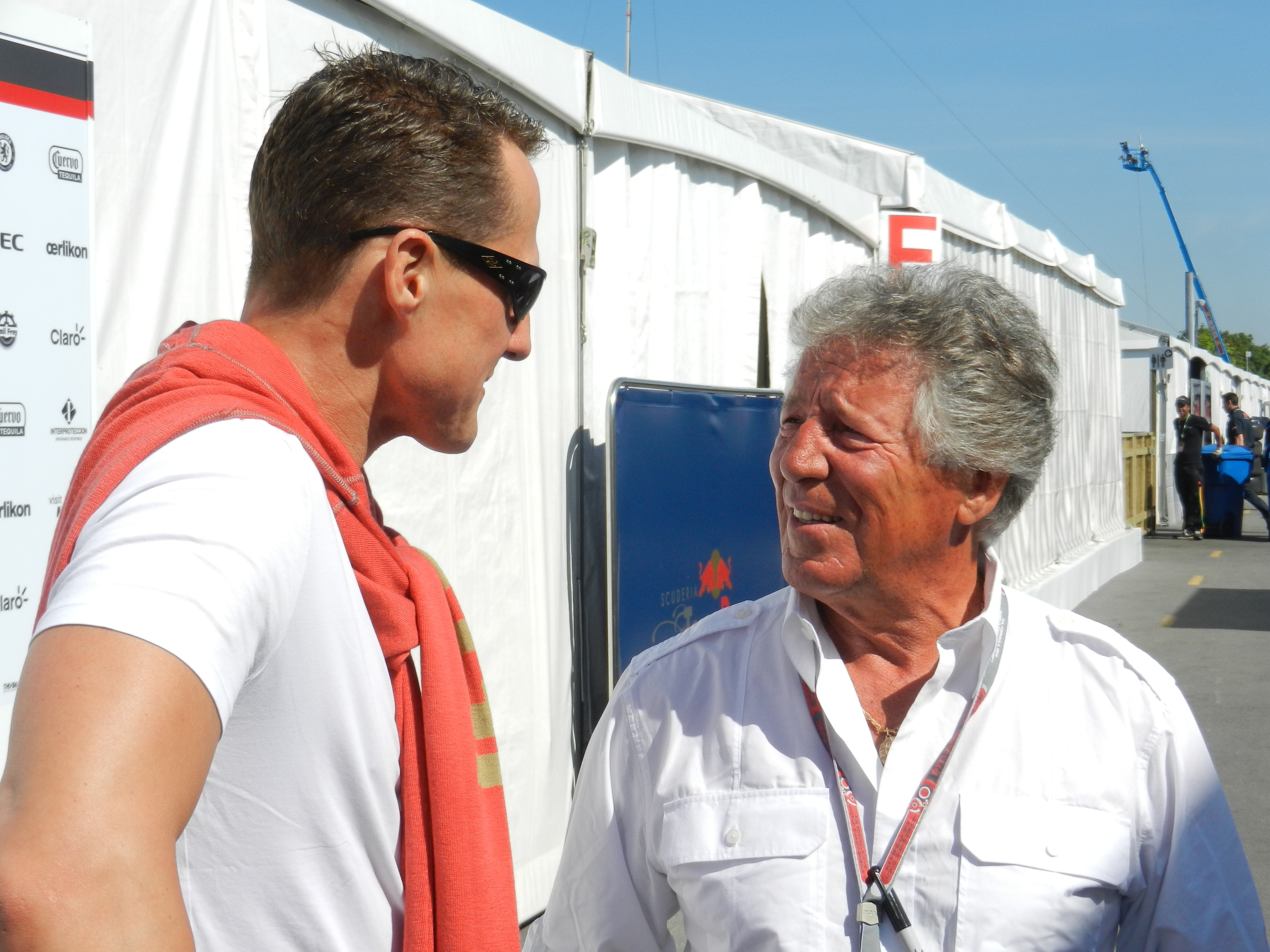 Mario Andretti and Michael Schumacher