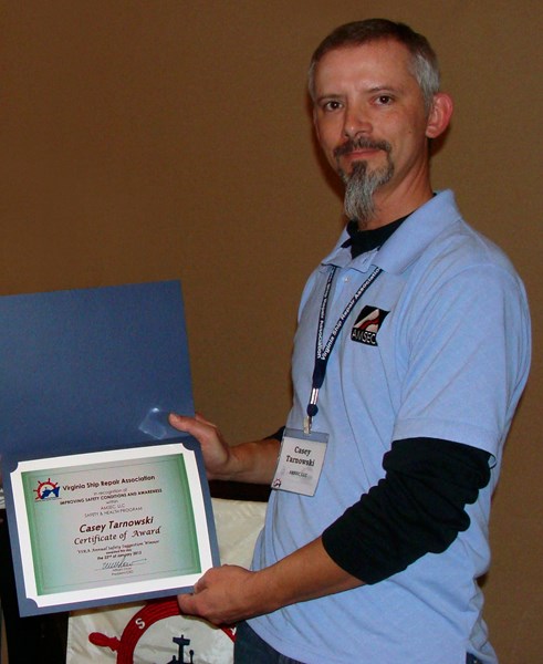 VSRA Safety Award, Casey Tarnowski, AMSEC