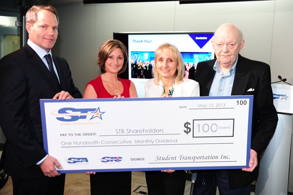STB 100th Consecutive Monthly Dividend Payment Ceremony at TSX