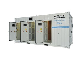 Saft containerised battery system. Image: Saft