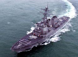 USS COLE at sea
