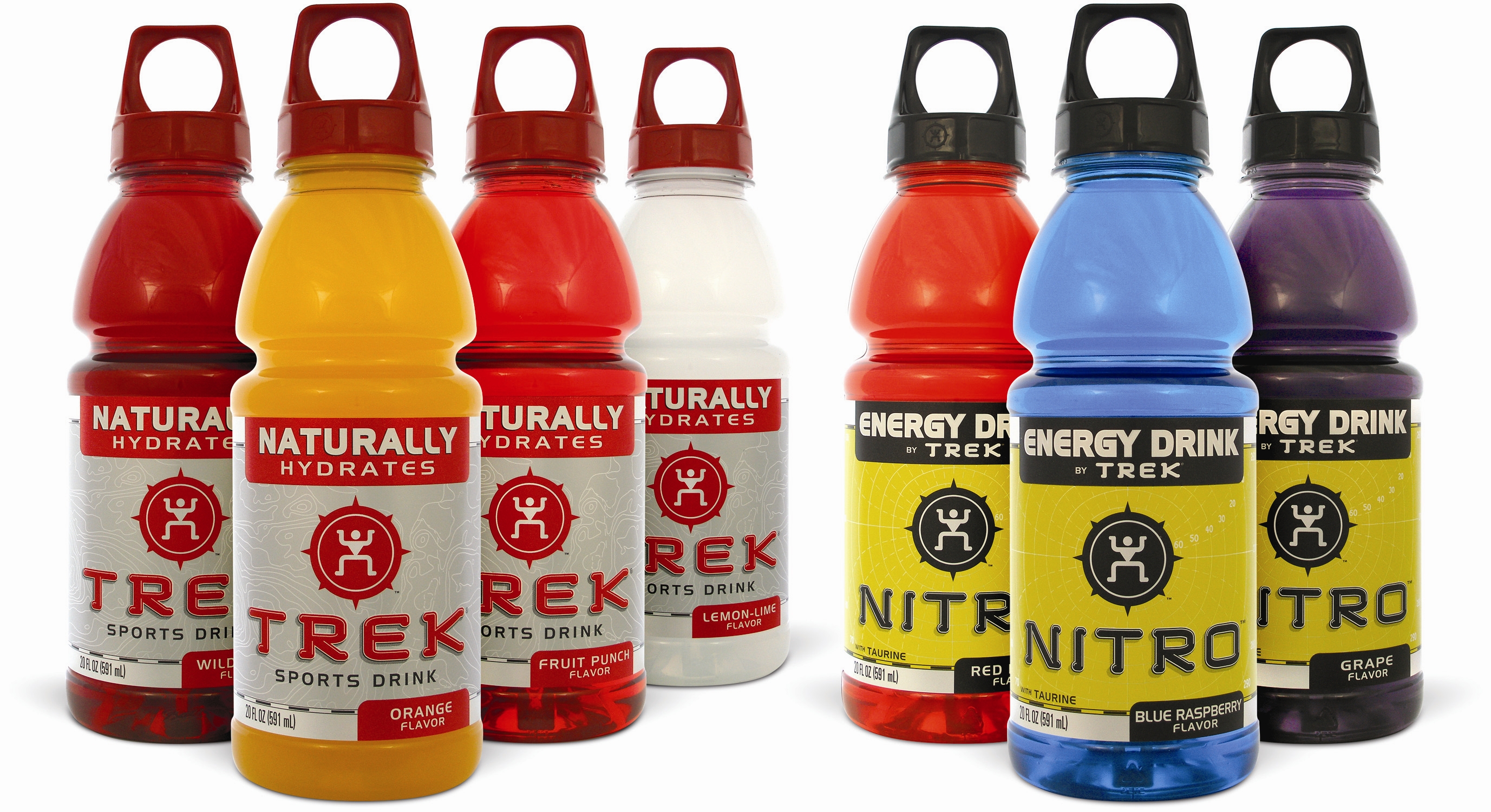 TREK Natural Sports Drinks and NITRO Energy Drinks