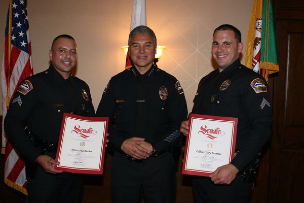 Officers Burboa and Brummer Recognized