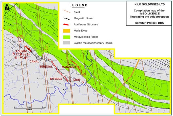 Figure 2 Map illustrating Kitenge Prospect with respect to other Imbo Licence prospects 2013-01-07
