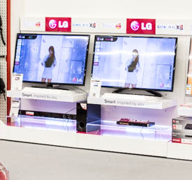 Televisioita Verkkokauppa.comin myymälässä