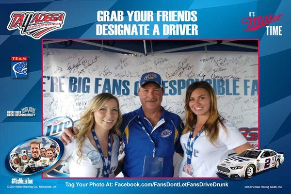 NASCAR Fans Pose for Photos After Pledging to Be Responsible