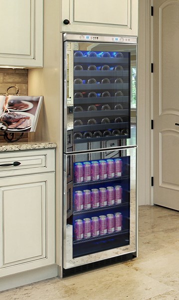Vinotemp Mirrored Touch Screen Wine & Beverage Cooler