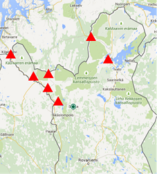 Map of the locations of the new seven units