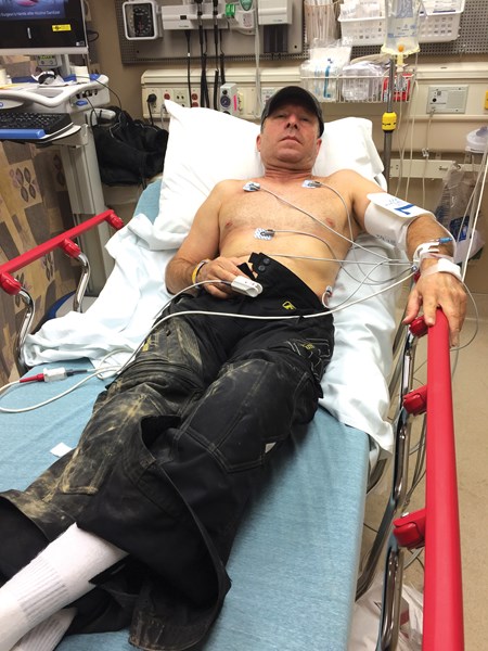 Michael Herrera in the hospital