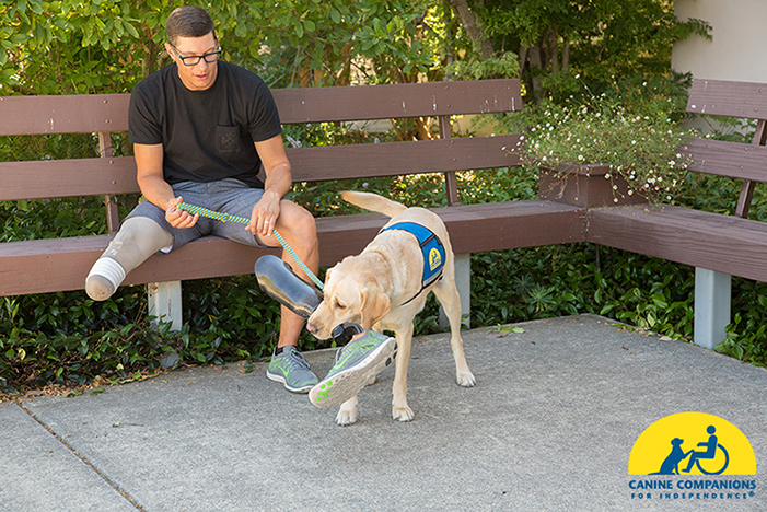Charlie and Service Dog Devon