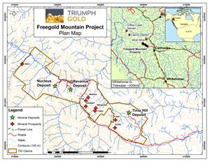 Triumph Gold - Freegold Mountain Project Plan Map