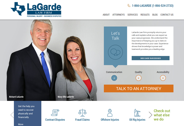 LaGarde Law Firm's Website